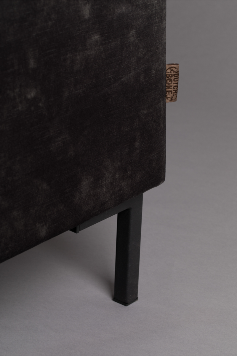 Dark Gray Upholstered 3-Seater Sofa | Dutchbone Houda | Oroatrade.com