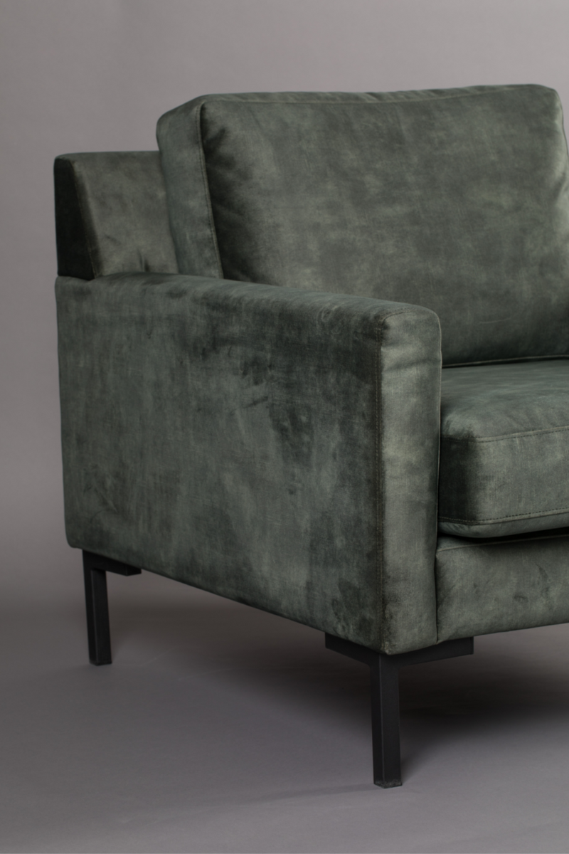 Green Upholstered 1-Seater Sofa | Dutchbone Houda | Oroatrade.com