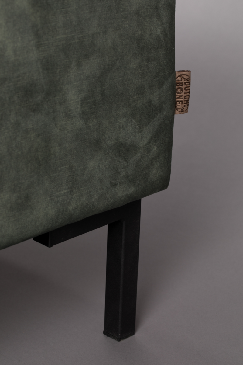 Green Upholstered 1-Seater Sofa | Dutchbone Houda | Oroatrade.com