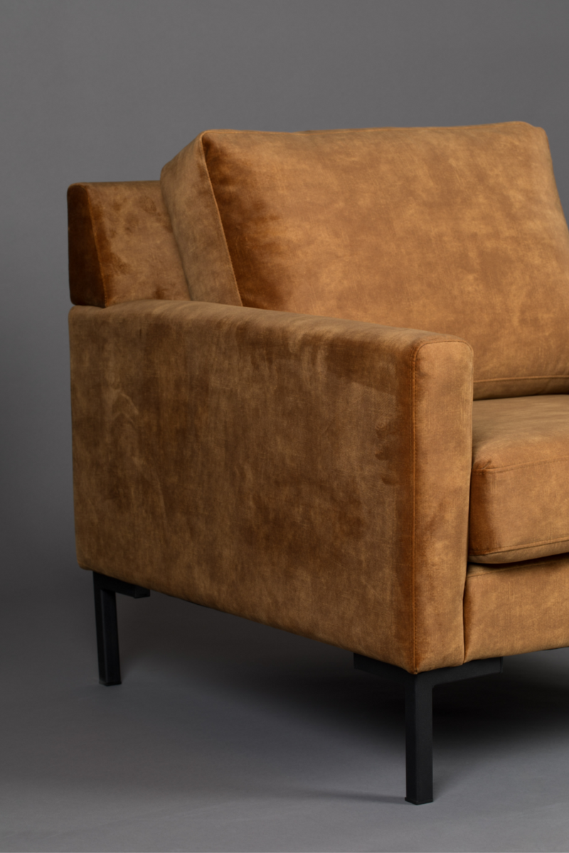 Caramel Upholstered 1-Seater Sofa | Dutchbone Houda | Oroatrade.com