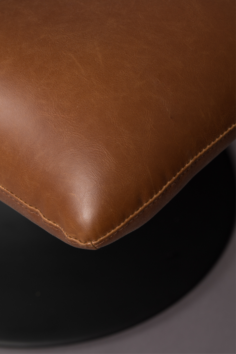 Brown Leather Ottoman | Dutchbone Bar | Oroatrade.com