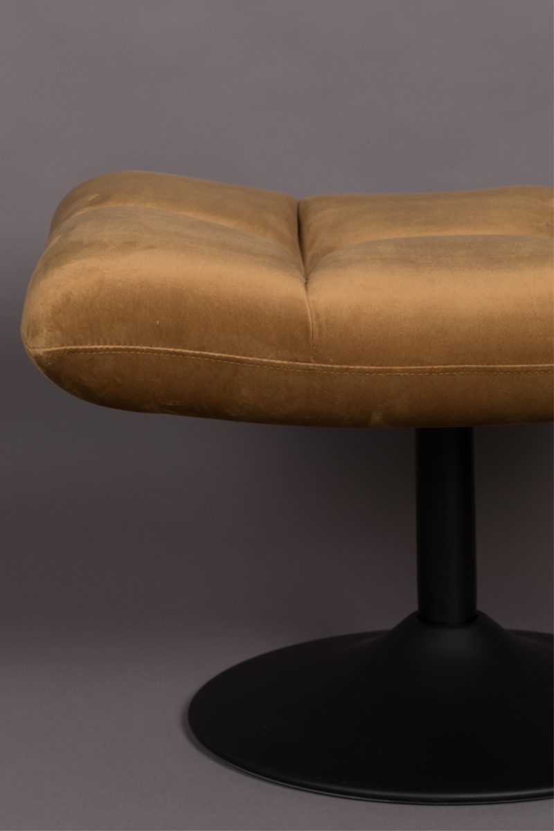 Gold Brown Upholstered Ottoman | Dutchbone Bar | Oroatrade.com