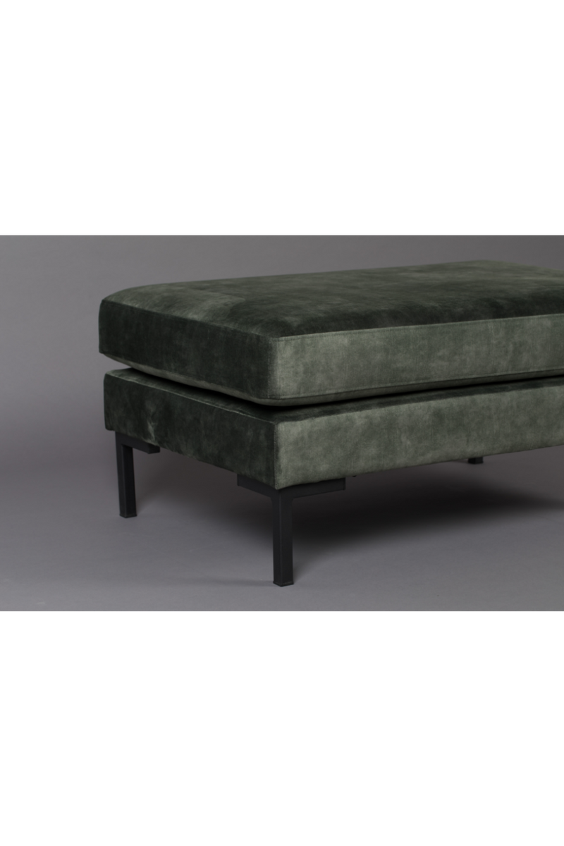 Green Upholstered Hocker | Dutchbone Houda | Oroatrade.com