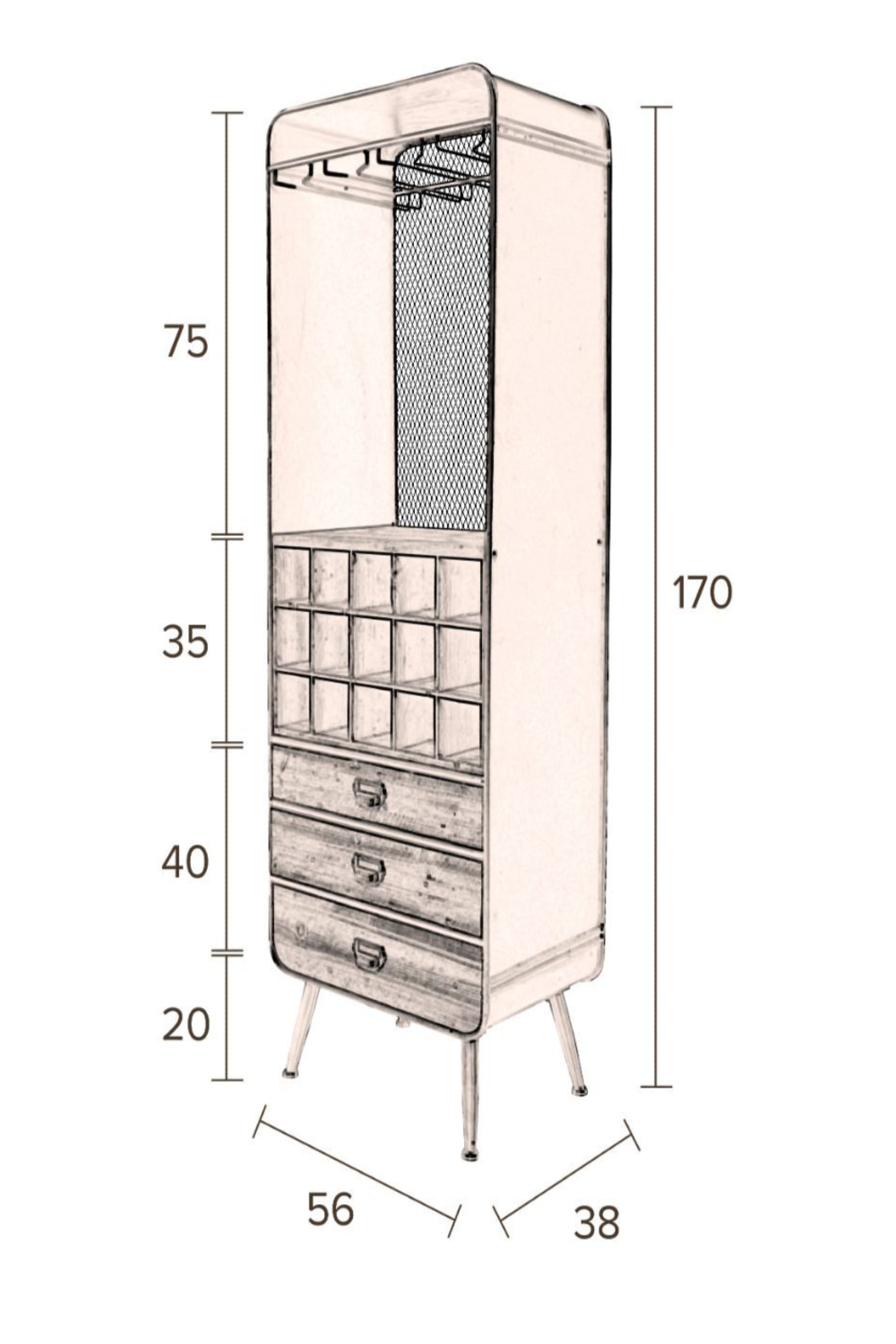 Dutchbone vino cabinet sale