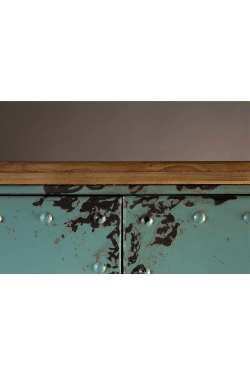 Turquoise Metal Accent Cabinet | Dutchbone Rusty | Oroatrade.com