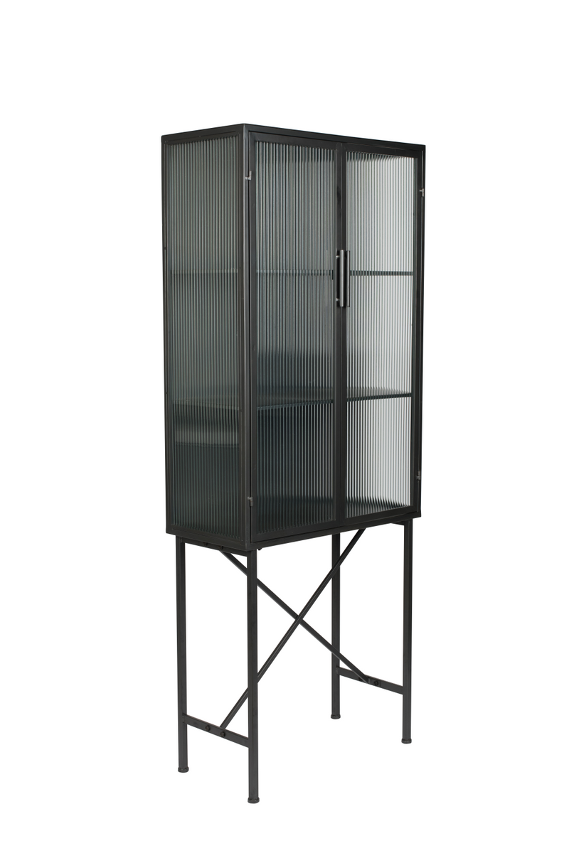 Ribbed Glass Door Cabinet | Dutchbone Boli | Oroatrade.com