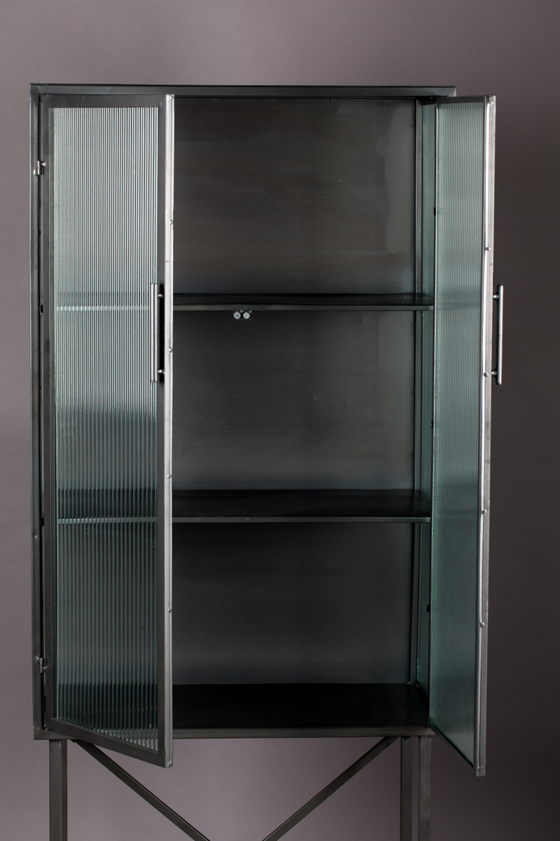 Ribbed Glass Door Cabinet | Dutchbone Boli | Oroatrade.com