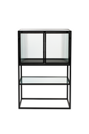 Black Framed Glass Cabinet | Dutchbone Boli | Oroatrade.com