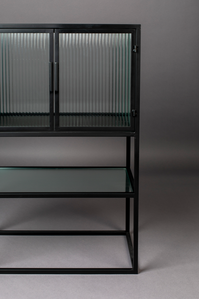 Black Framed Glass Cabinet | Dutchbone Boli | Oroatrade.com