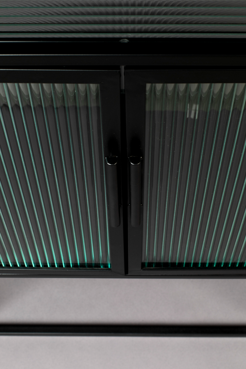 Black Framed Glass Cabinet | Dutchbone Boli | Oroatrade.com