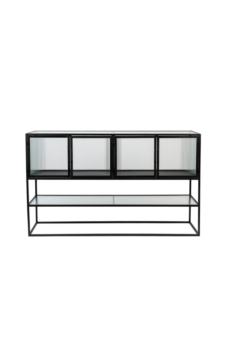 Black Framed Glass Sideboard | Dutchbone Boli | Oroatrade.com