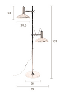 Brass 2-Light Floor Lamp | Dutchbone Karish | Oroatrade.com