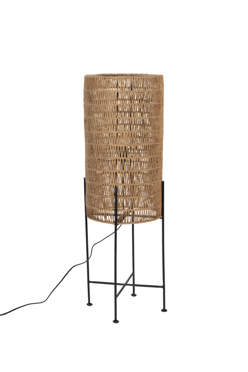 Cylindrical Jute Floor Lamp | Dutchbone Kari | Oroatrade.com