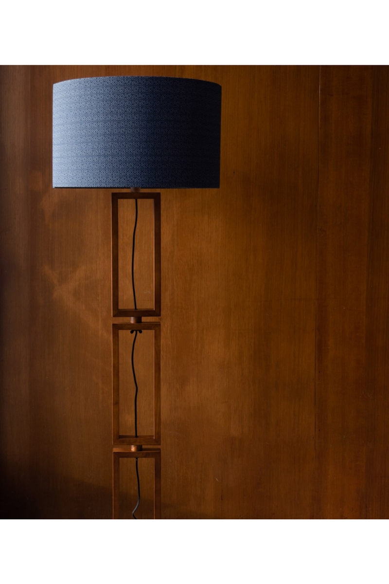 Blue Drum Shade Floor Lamp | Dutchbone Nashville | Oroatrade.com