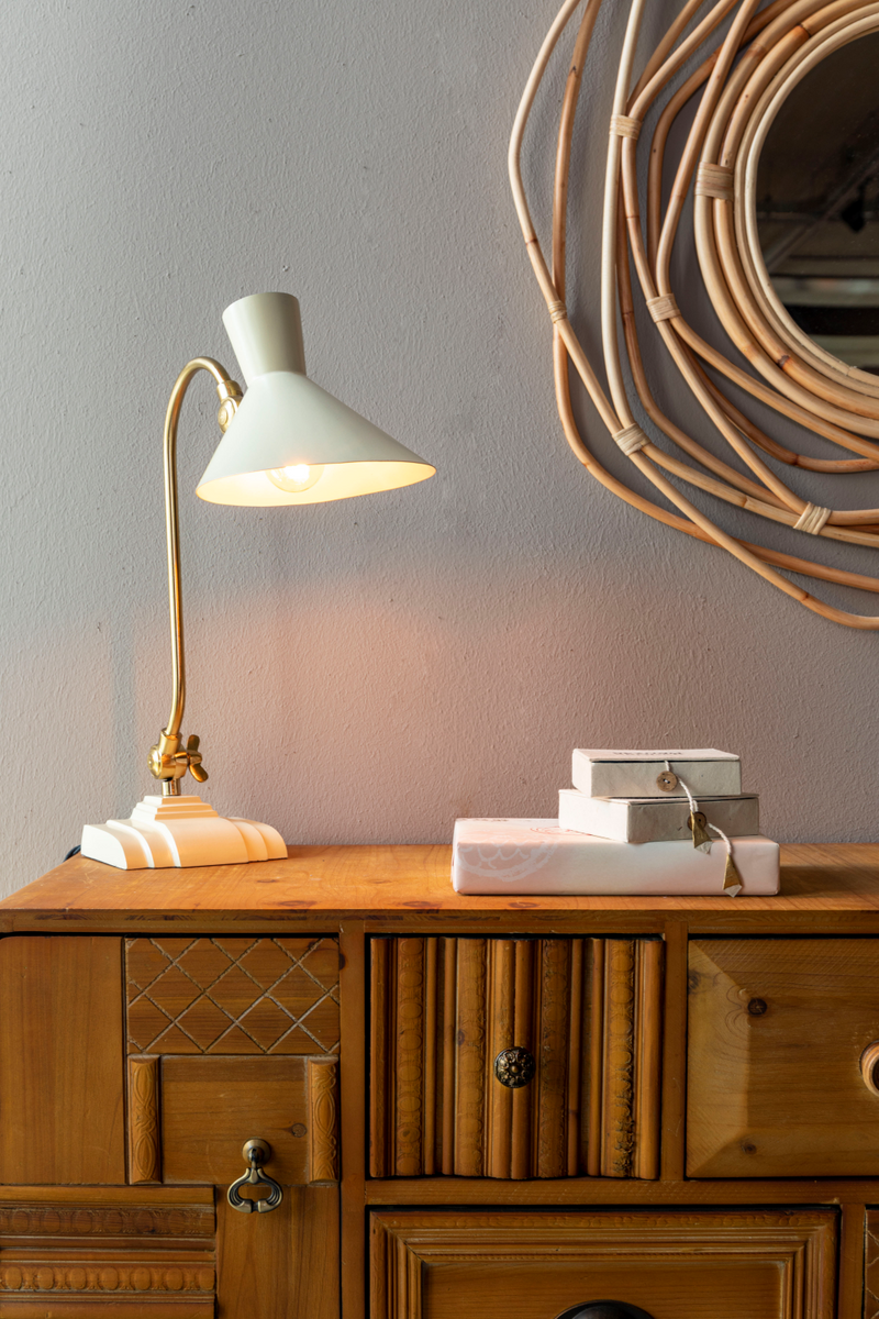 Ivory Colored Desk Lamp | Dutchbone Gaia | Oroatrade.com