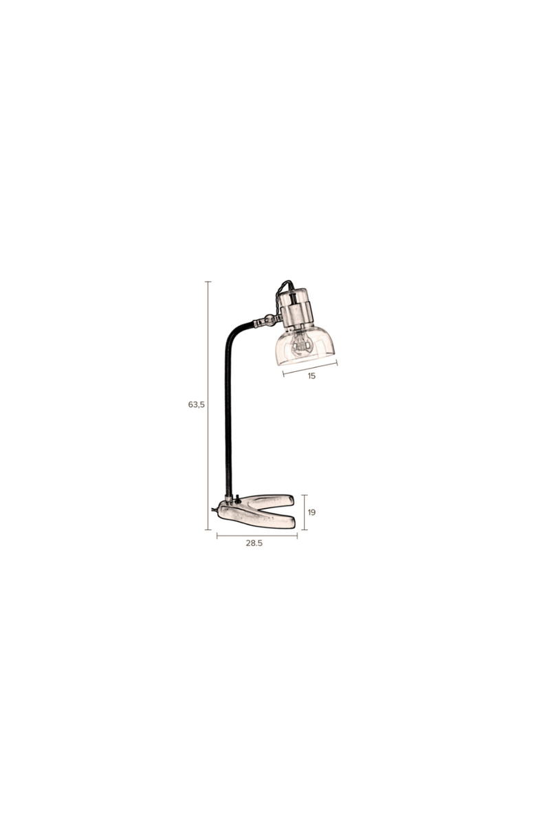 Class Shade Desk Lamp | Dutchbone Neville | Oroatrade.com