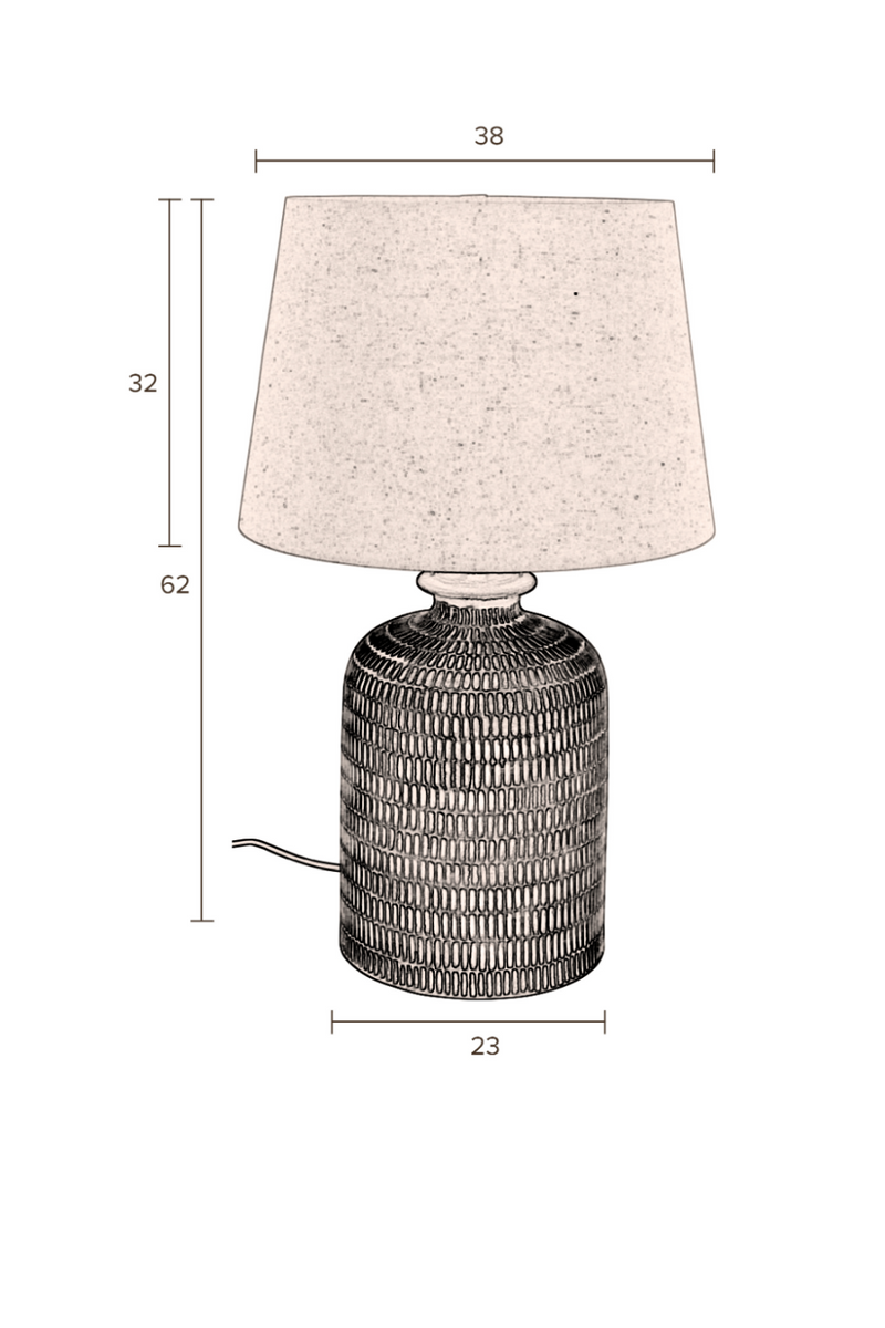 Ceramic Base Table Lamp | Dutchbone Russel | Oroatrade.com