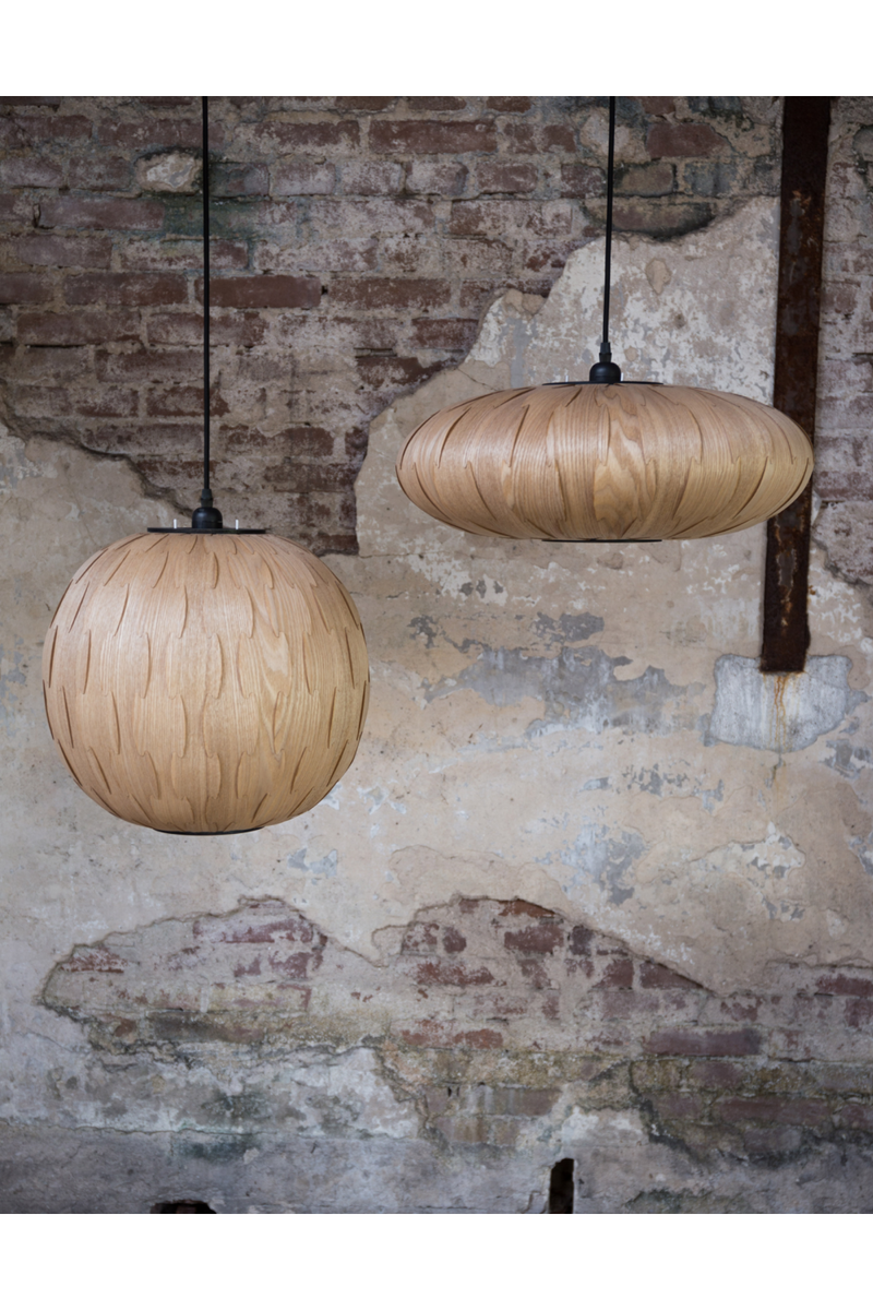 Round Wood Pendant Lamp | Dutchbone Bond | Oroatrade.com