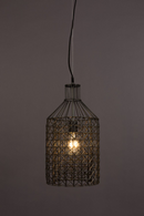 Gray Metal Weave Pendant Lamp | Dutchbone Jim | Oroatrade.com