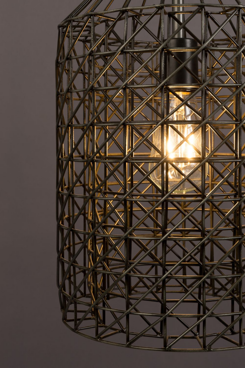Gray Metal Weave Pendant Lamp L | Dutchbone Jim | Oroatrade.com