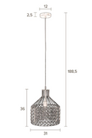 Gray Metal Weave Pendant Lamp | Dutchbone Jim | Oroatrade.com