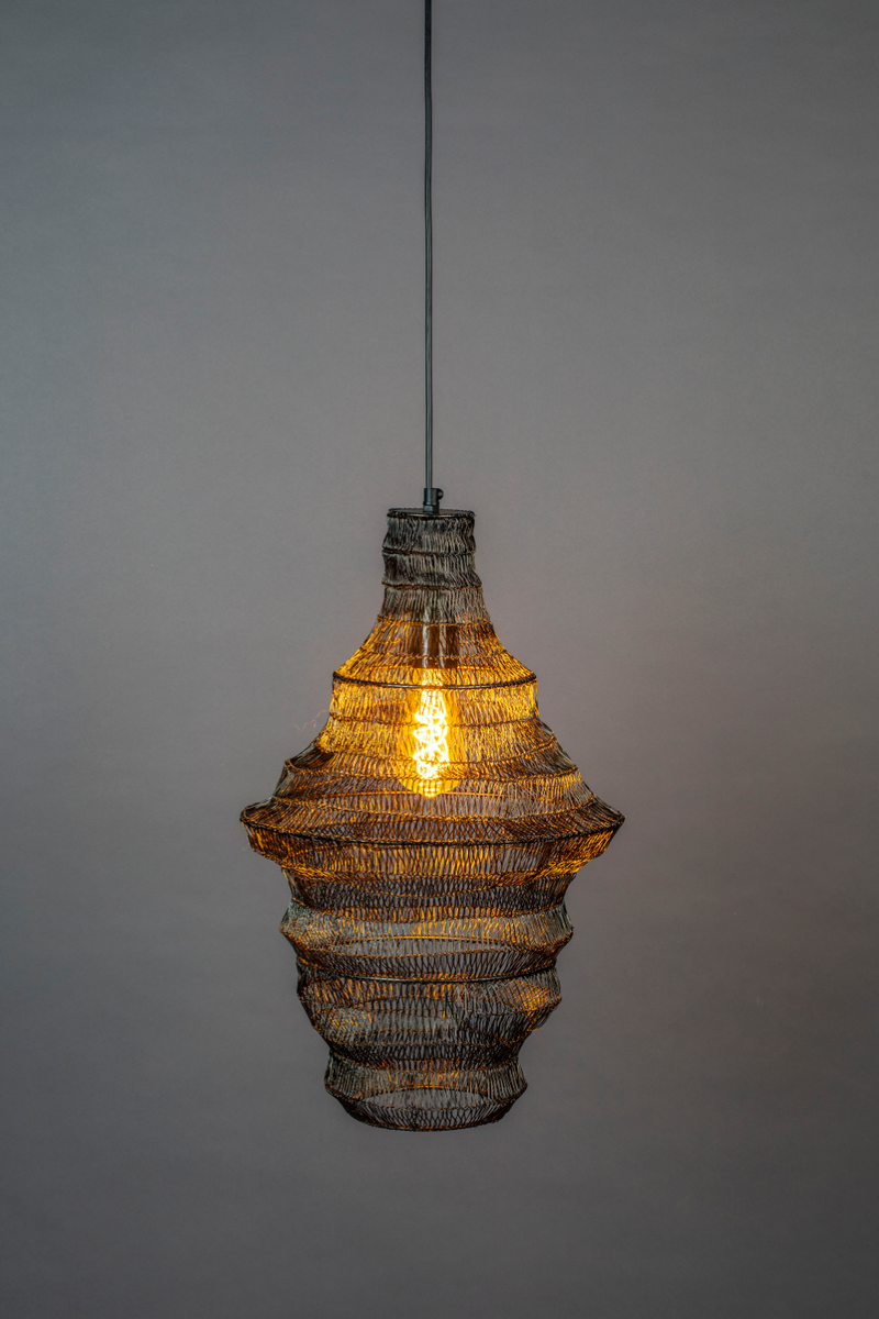 Sculptural Black Pendant Lamp | Dutchbone Luca | Oroatrade.com