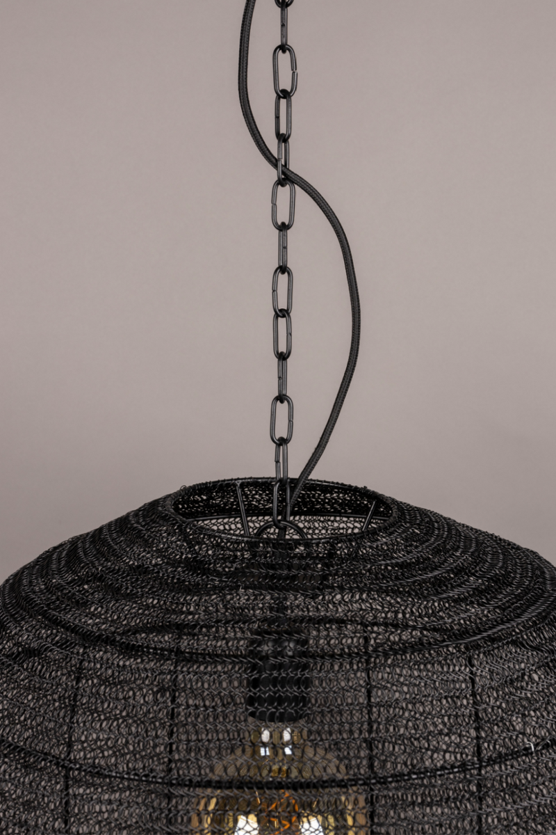 Round Black Pendant Lamp | Dutchbone Meezan | Oroatrade.com