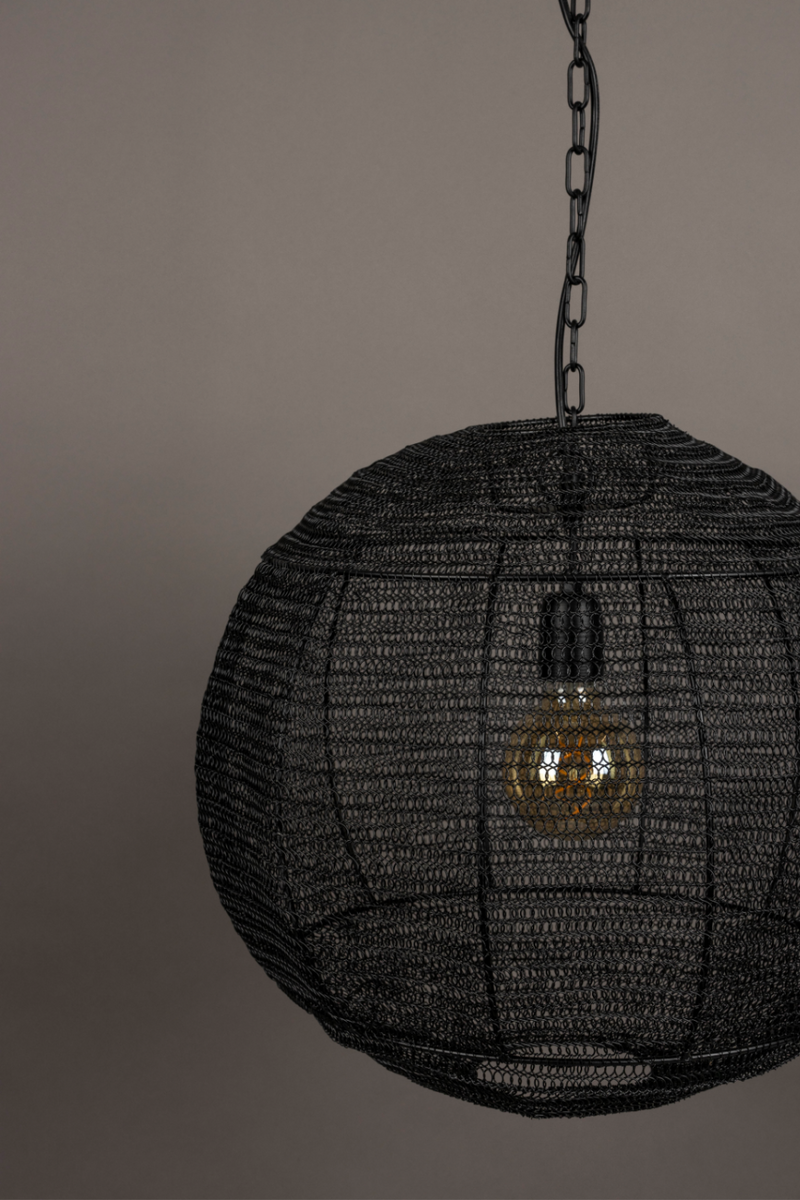 Round Black Pendant Lamp | Dutchbone Meezan | Oroatrade.com