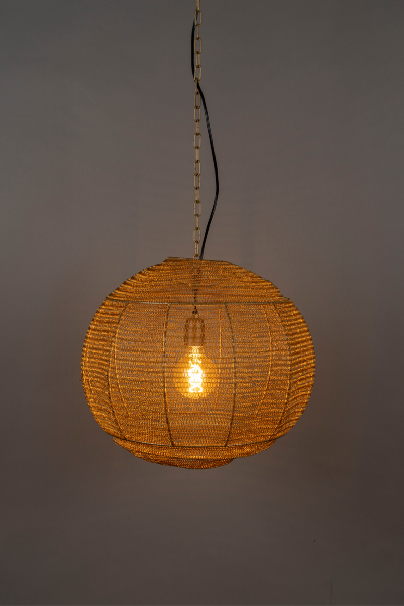 Round Gold Pendant Lamp | Dutchbone Meezan | Oroatrade.com