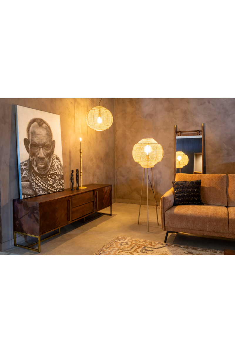 Round Gold Pendant Lamp | Dutchbone Meezan | Oroatrade.com