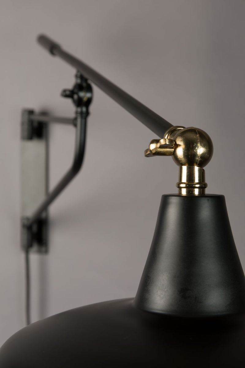 Black Swing Arm Wall Lamp | Dutchbone Hector | Oroatrade.com