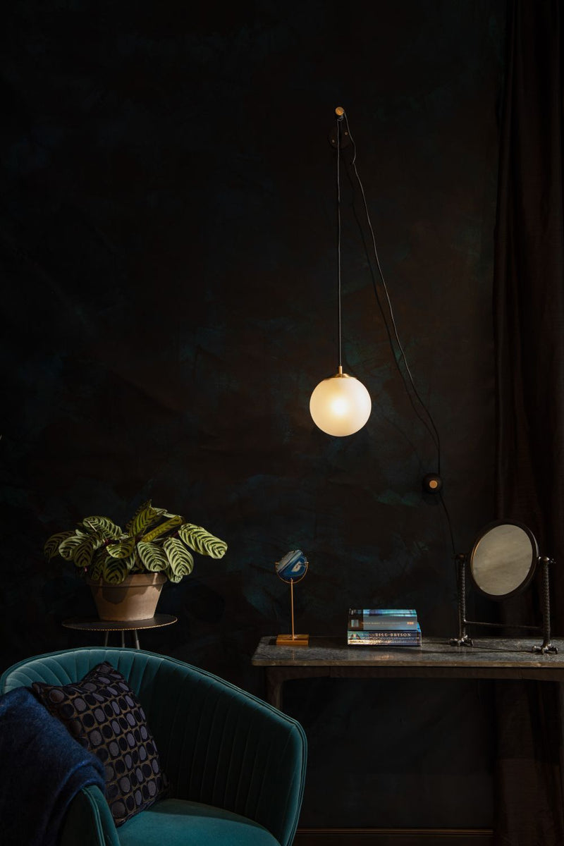 Frosted Glass Globe Wall Lamp | Dutchbone Bulan | Oroatrade.com
