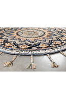Round Knotted Fringe Area Rug 6' x 7' | Dutchbone Pix | Oroatrade.com