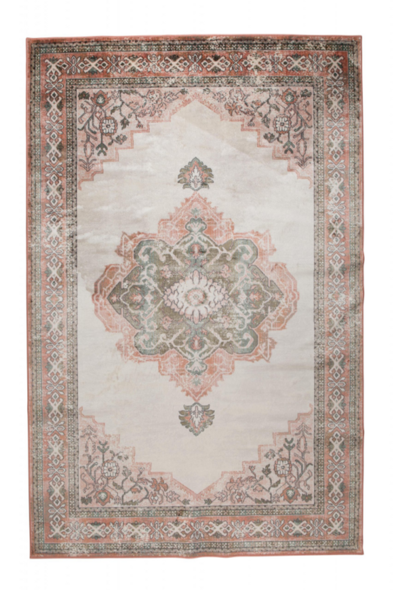 Pink Herati Carpet | Dutchbone Mahal | Oroatrade.com