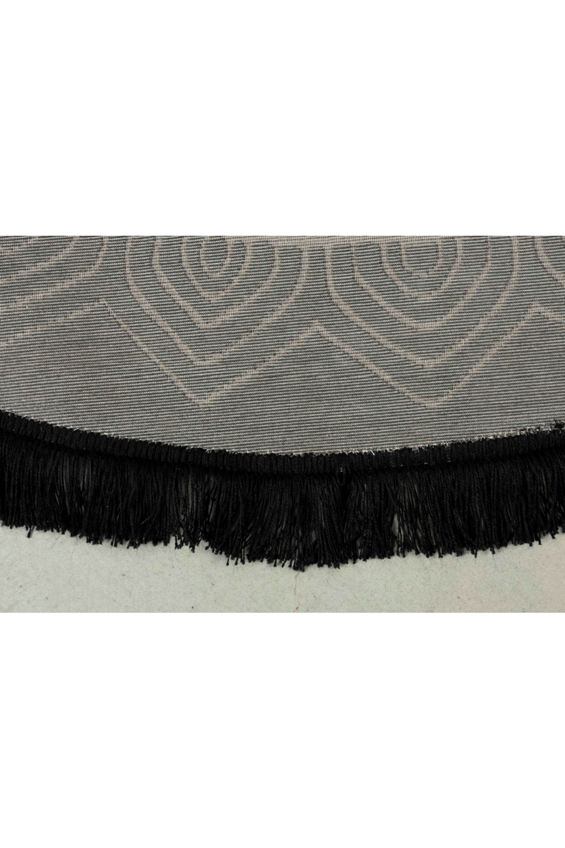 Round Classic Fringed Carpet 6' | Dutchbone Nelson | Oroatrade.com