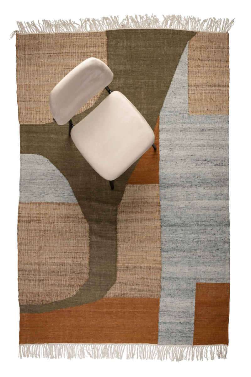 Abstract Print Fringed Carpet | Dutchbone Pavilion | Oroatrade.com