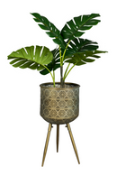 Brass Tripod Plant Stand L | Dutchbone Botanique | Oroatrade.com