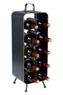 Gray Metal Wine Rack | Dutchbone Stalwart | Oroatrade.com