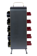 Gray Metal Wine Rack | Dutchbone Stalwart | Oroatrade.com