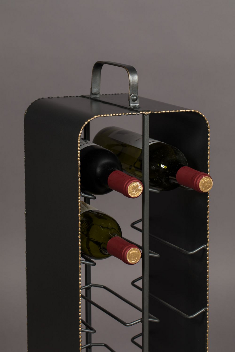 Gray Metal Wine Rack | Dutchbone Stalwart | Oroatrade.com