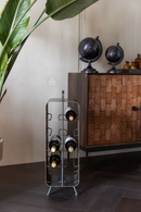 Gray Metal Wine Rack | Dutchbone Stalwart | Oroatrade.com