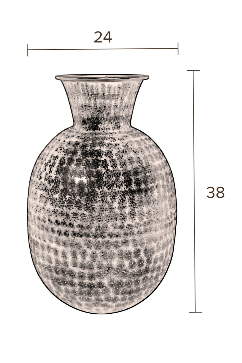 Round Antique Brass Vase | Dutchbone Bahir | Oroatrade.com