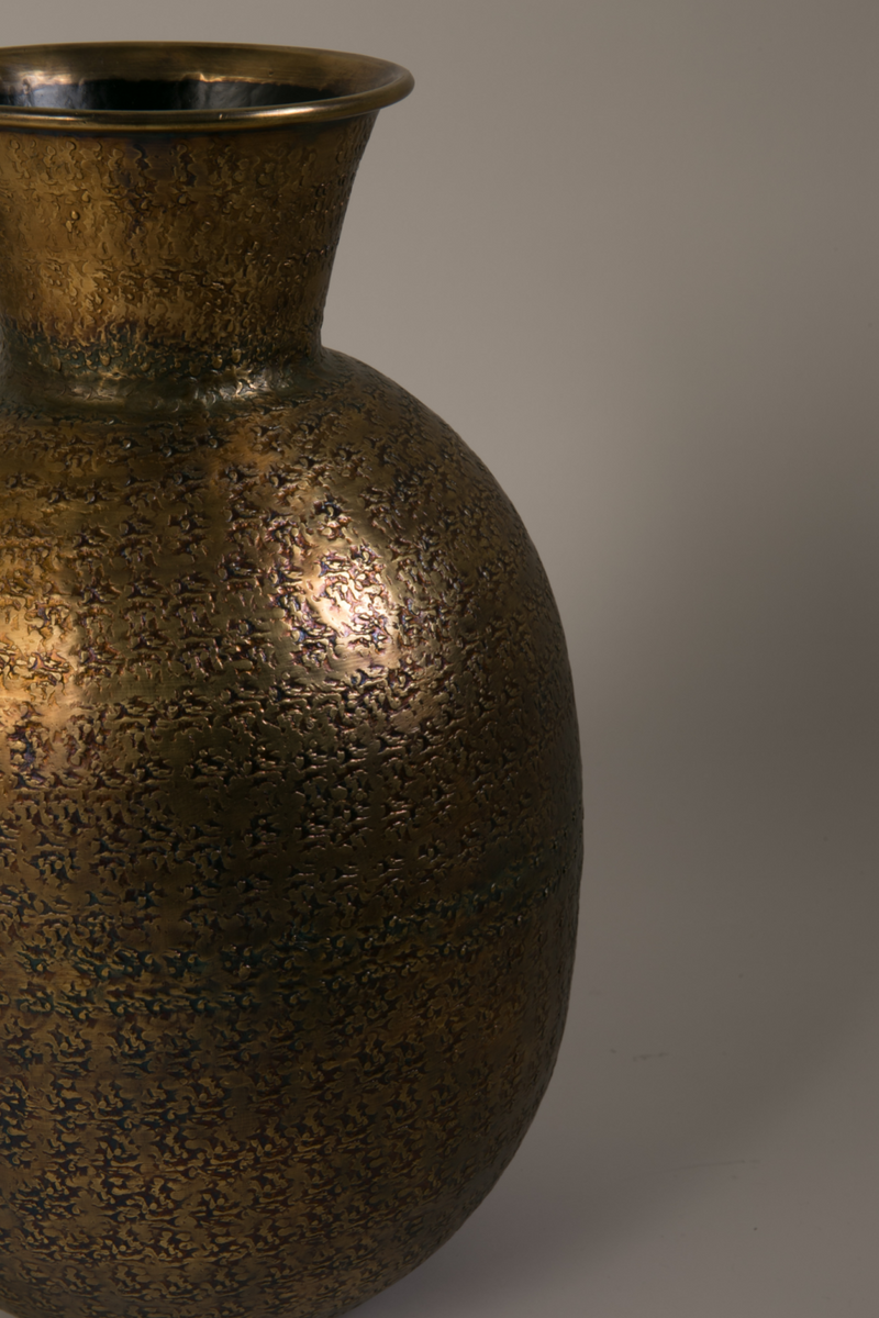 Round Antique Brass Vase | Dutchbone Bahir | Oroatrade.com