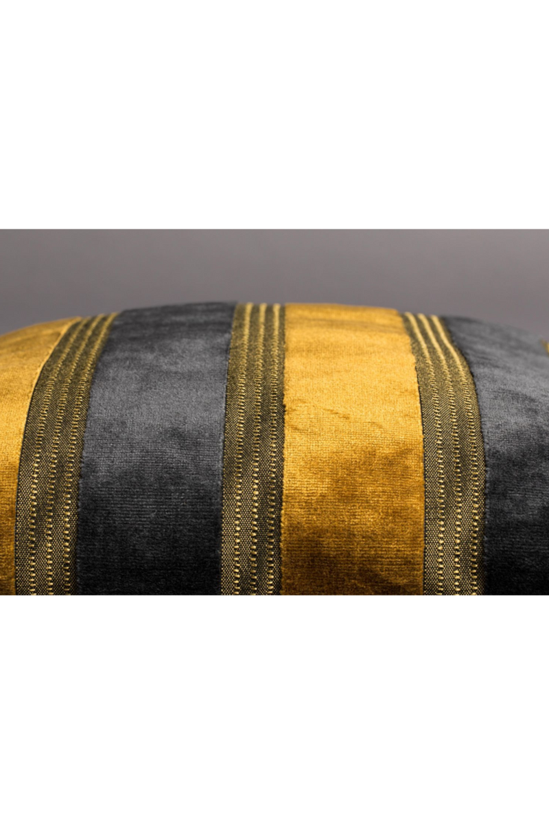 Yellow-Gray Stripe Throw Pillows (2) | Dutchbone Scott | Oroatrade.com
