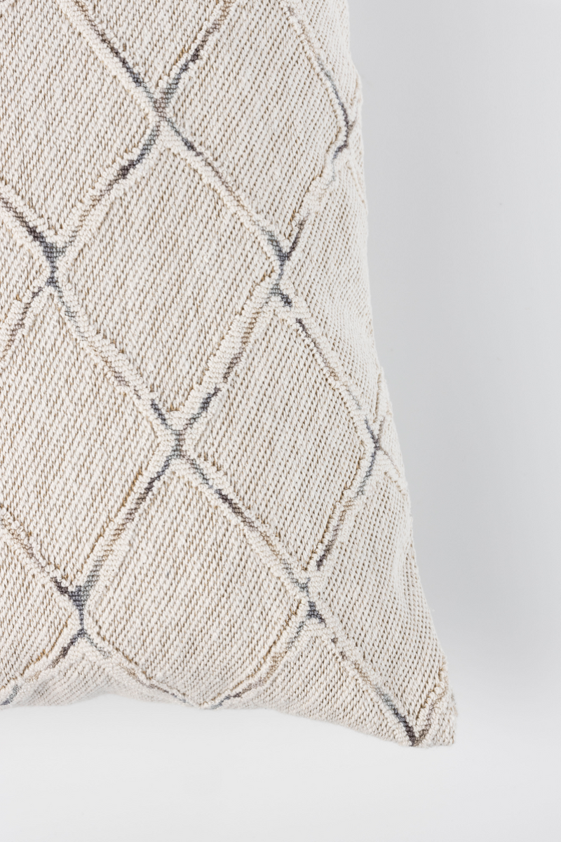 Beige Diamond Pattern Pillows (2) | Dutchbone Chess | Oroatrade.com