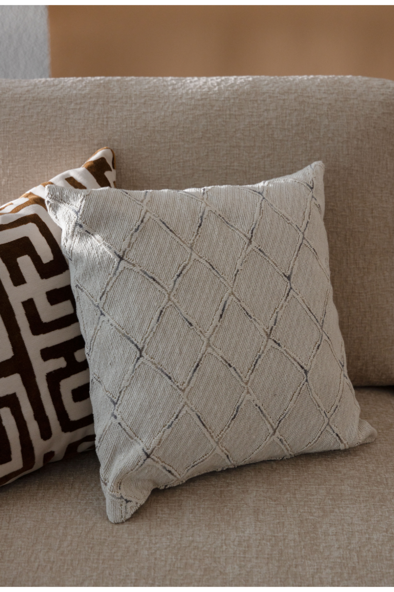 Beige Diamond Pattern Pillows (2) | Dutchbone Chess | Oroatrade.com