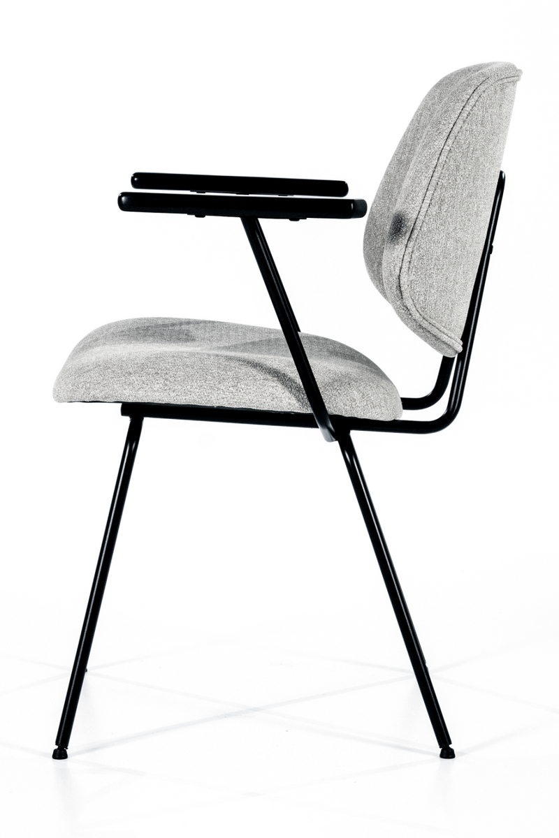 Gray Fletcher Dining Chair With Armrest | Eleonora Lynn | Oroatrade.com