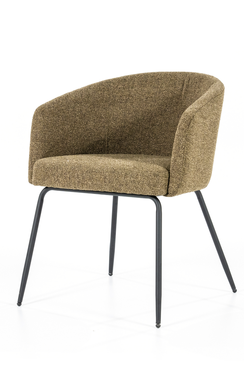Green Polyester Curved Back Dining Chair | Eleonora Astrid | Oroatrade.com