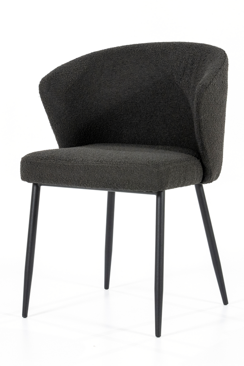 Black Curved Back Dining Chair | Eleonora Santos | Oroatrade.com
