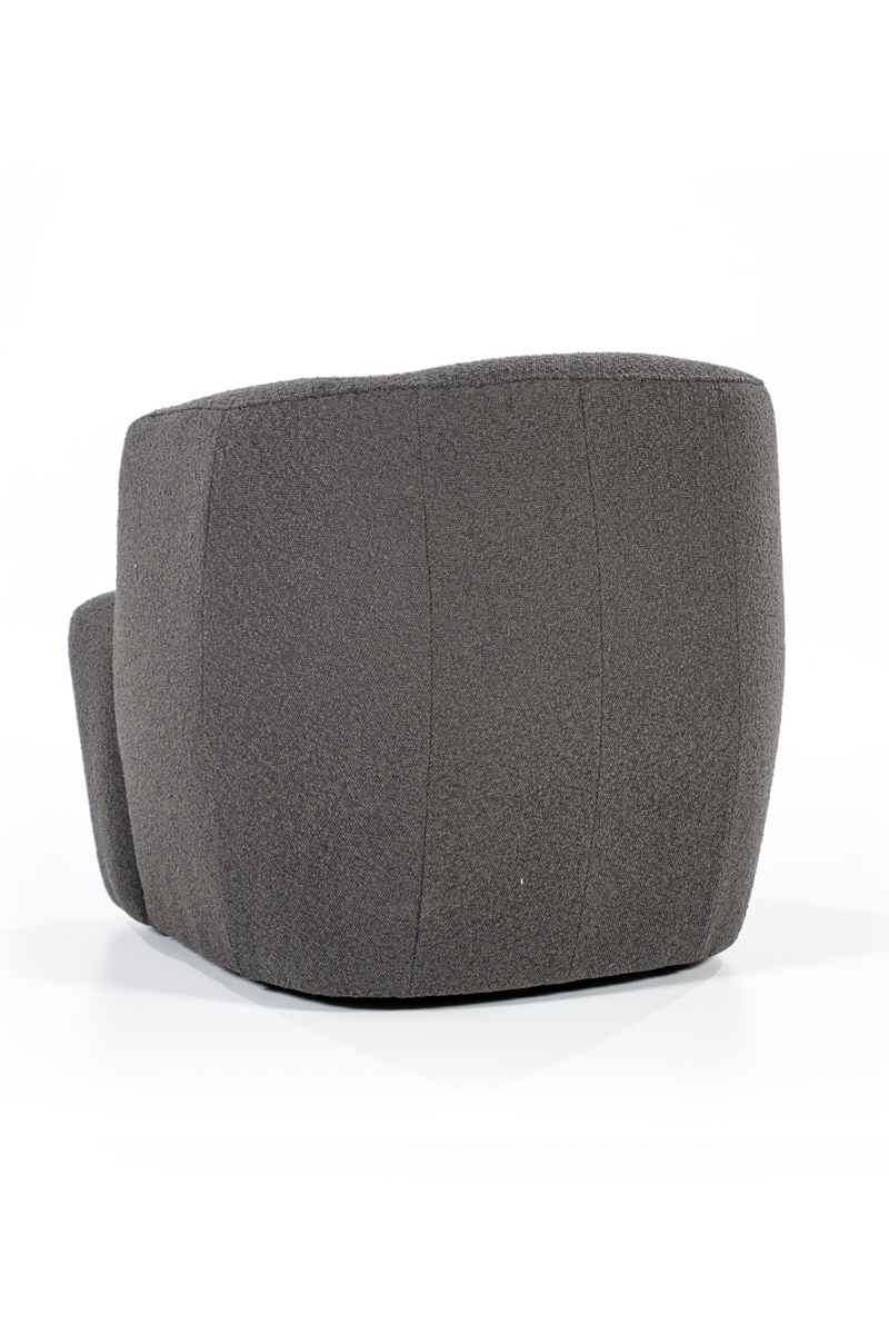 Gray Upholstered Barrel Chair | Eleonora Charlotte | OROA TRADE
